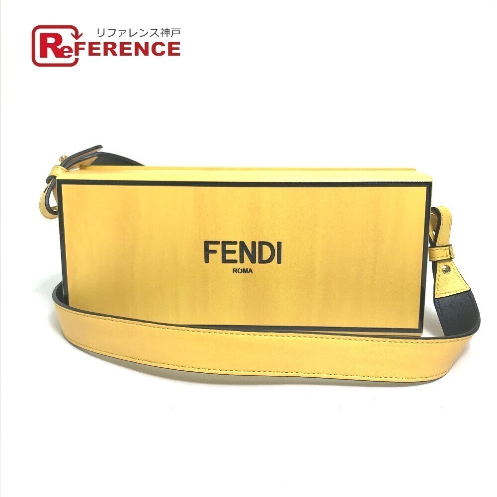 Fendi Roma leather box bag distinct yellow leather Fendi Roma